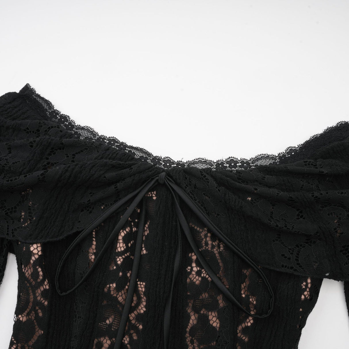 Liliana Floral Midi Dress in Black with OffShoulder Design & Flared Cuffs