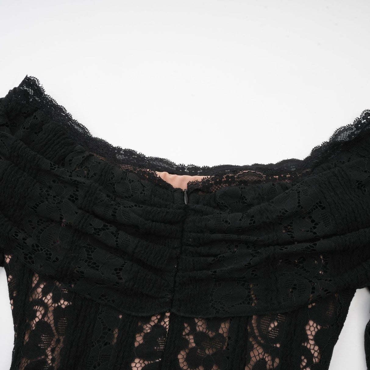 Liliana Floral Midi Dress in Black with OffShoulder Design & Flared Cuffs