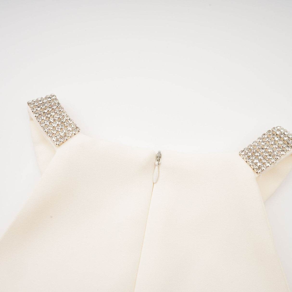 Lillian Mini Dress White Crystal Flare