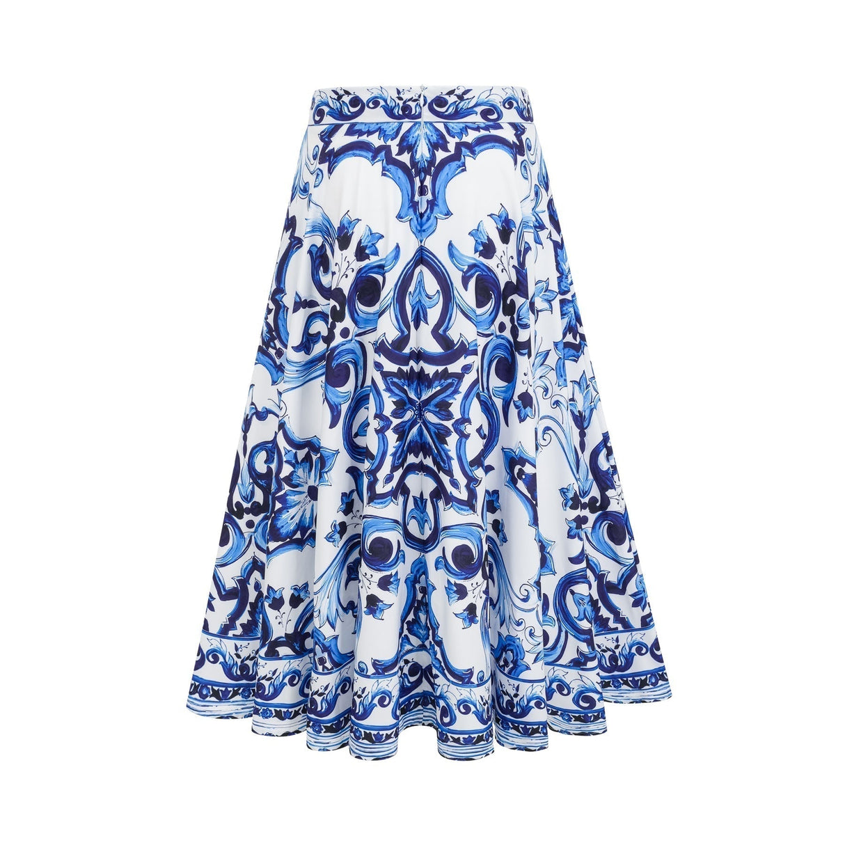 Lily Skirt & Top Set Blue & White Graphic Printed with Gold Accents