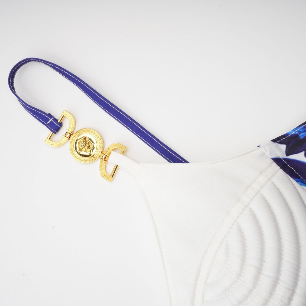 Lily Skirt & Top Set Blue & White Graphic Printed with Gold Accents