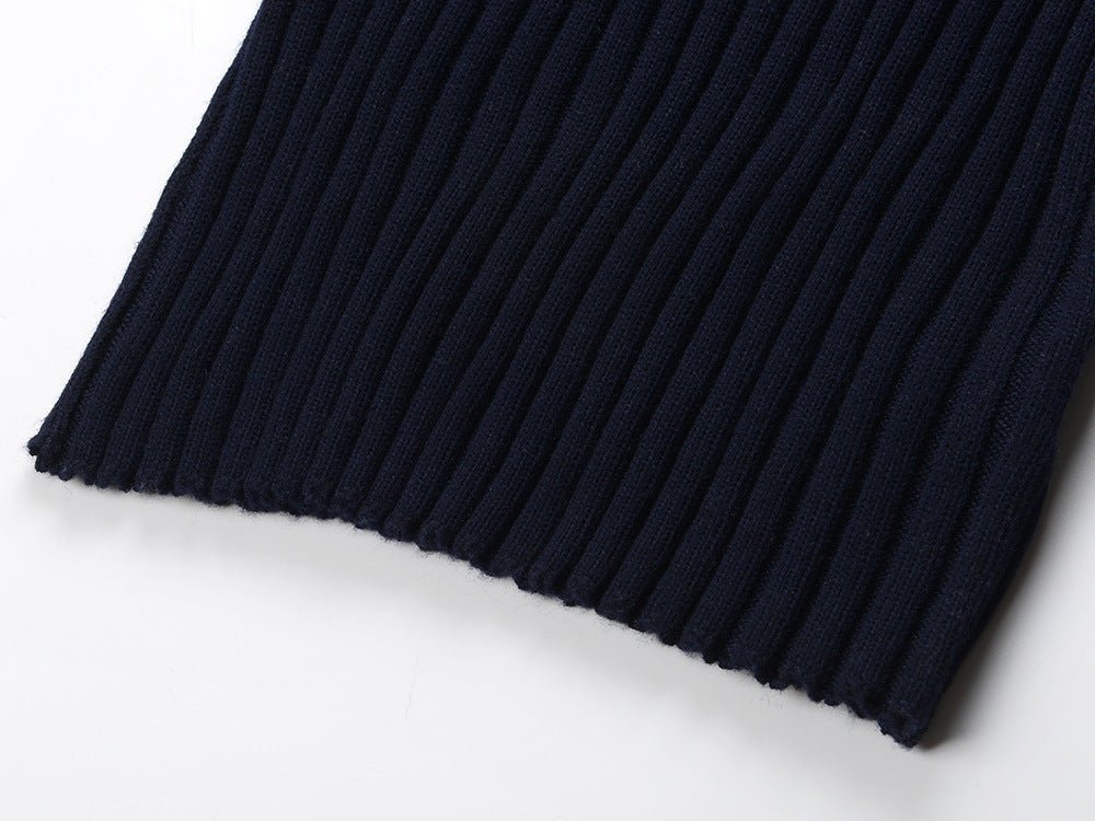 Lina Fitted Top and Flared Skirt Set - Ribbed Texture - Striped Sleeves - Skirt Sections