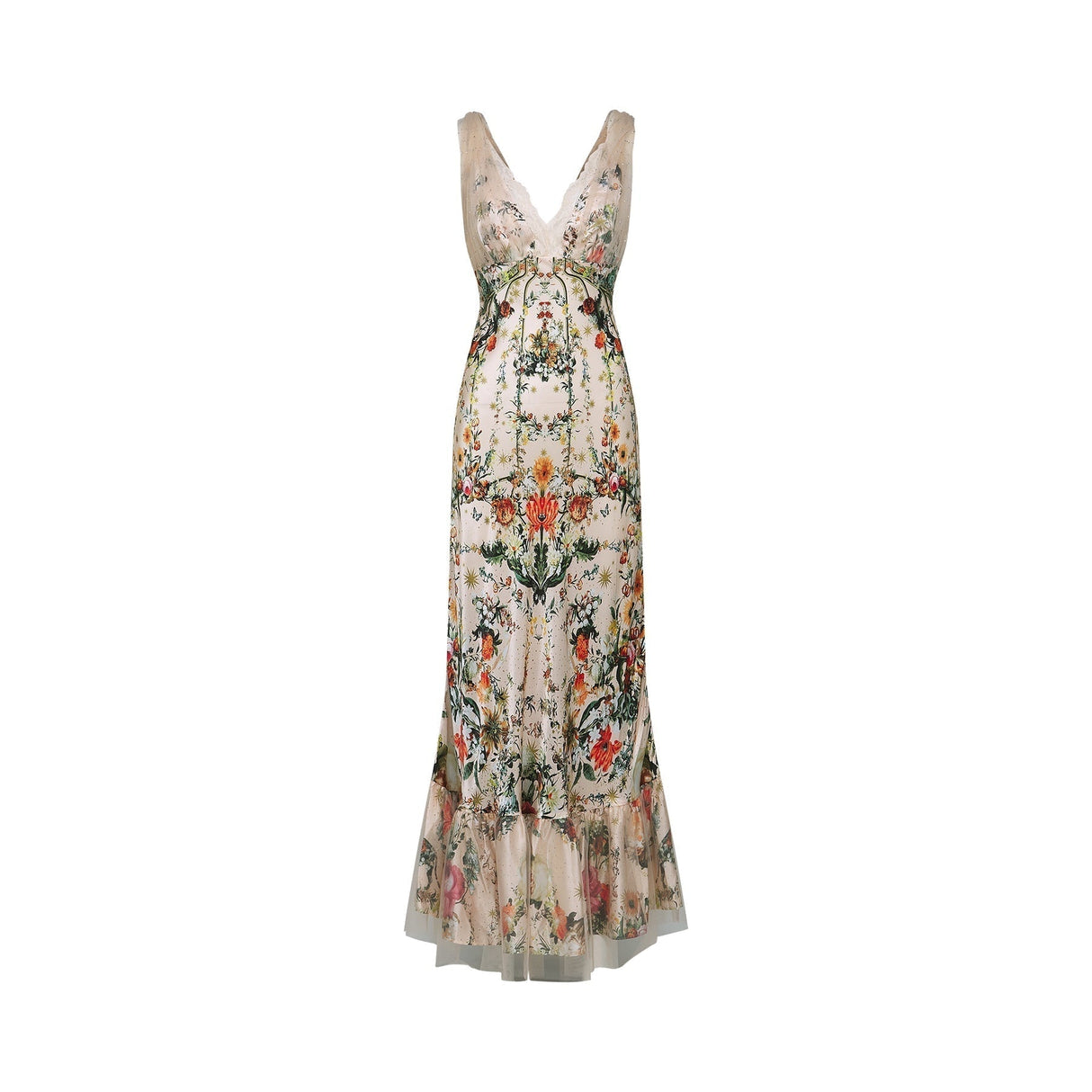Lola Floral Maxi Dress with Crystal Embellishment