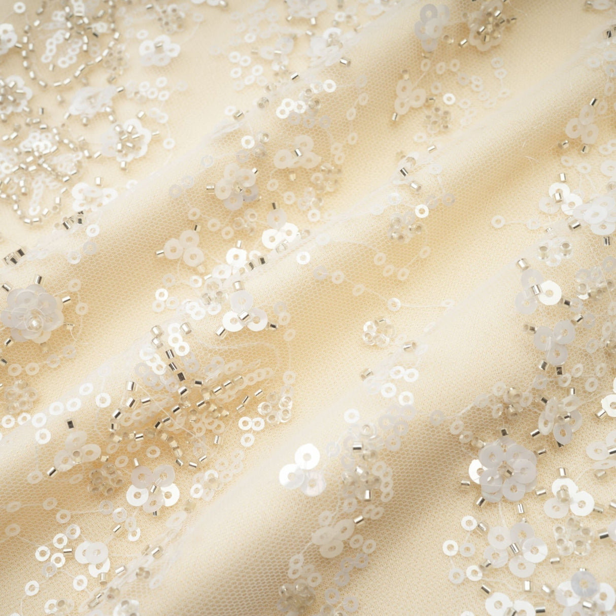 London Sequin Mini Dress with Mesh & Faux Pearl Embellishment