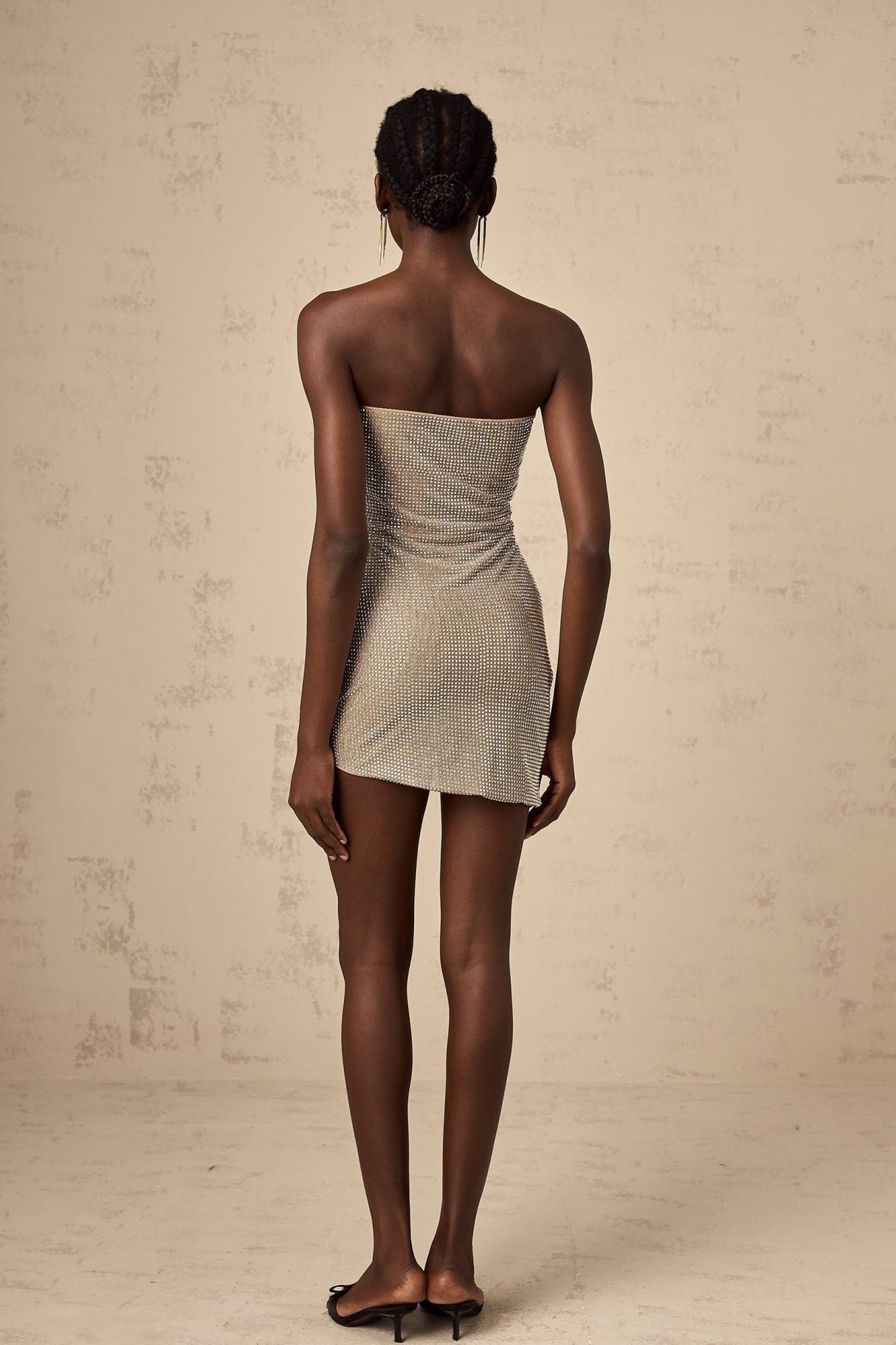 Lorelai Mini Dress Lorelai Strapless Rhinestone Flower Cut Out