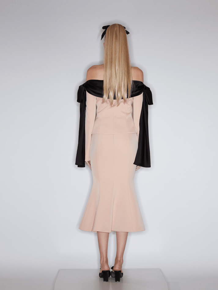 Lorenza Corset - Style Blazer - Structured Fit - Draped Off - Shoulder Detail - Decorative Buttons - Elegant Silhouette