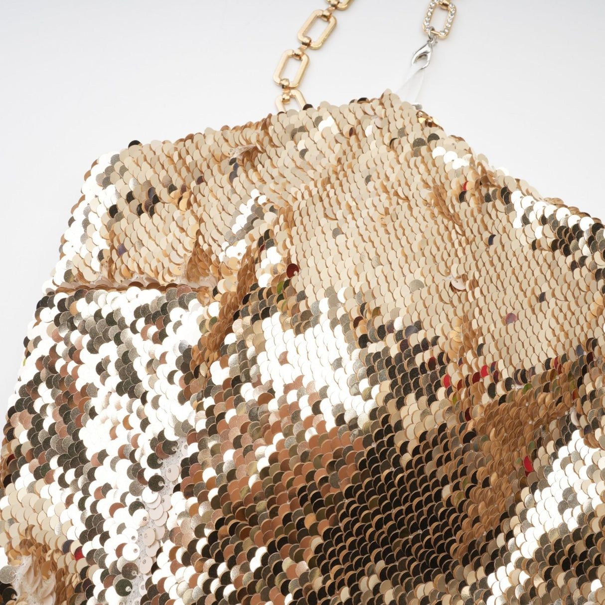 Lucia Mini Dress Gold Sequin Reversible Elegance & Glam