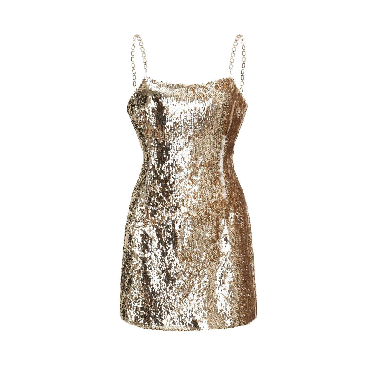 Lucia Mini Dress Gold Sequin Reversible Elegance & Glam