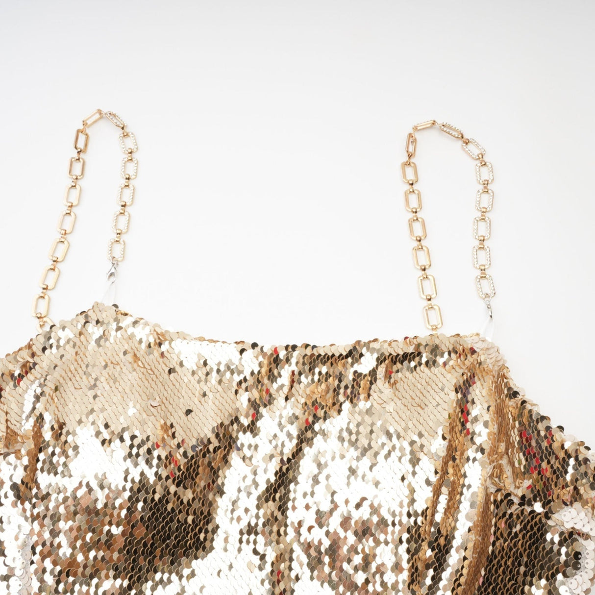 Lucia Mini Dress Gold Sequin Reversible Elegance & Glam