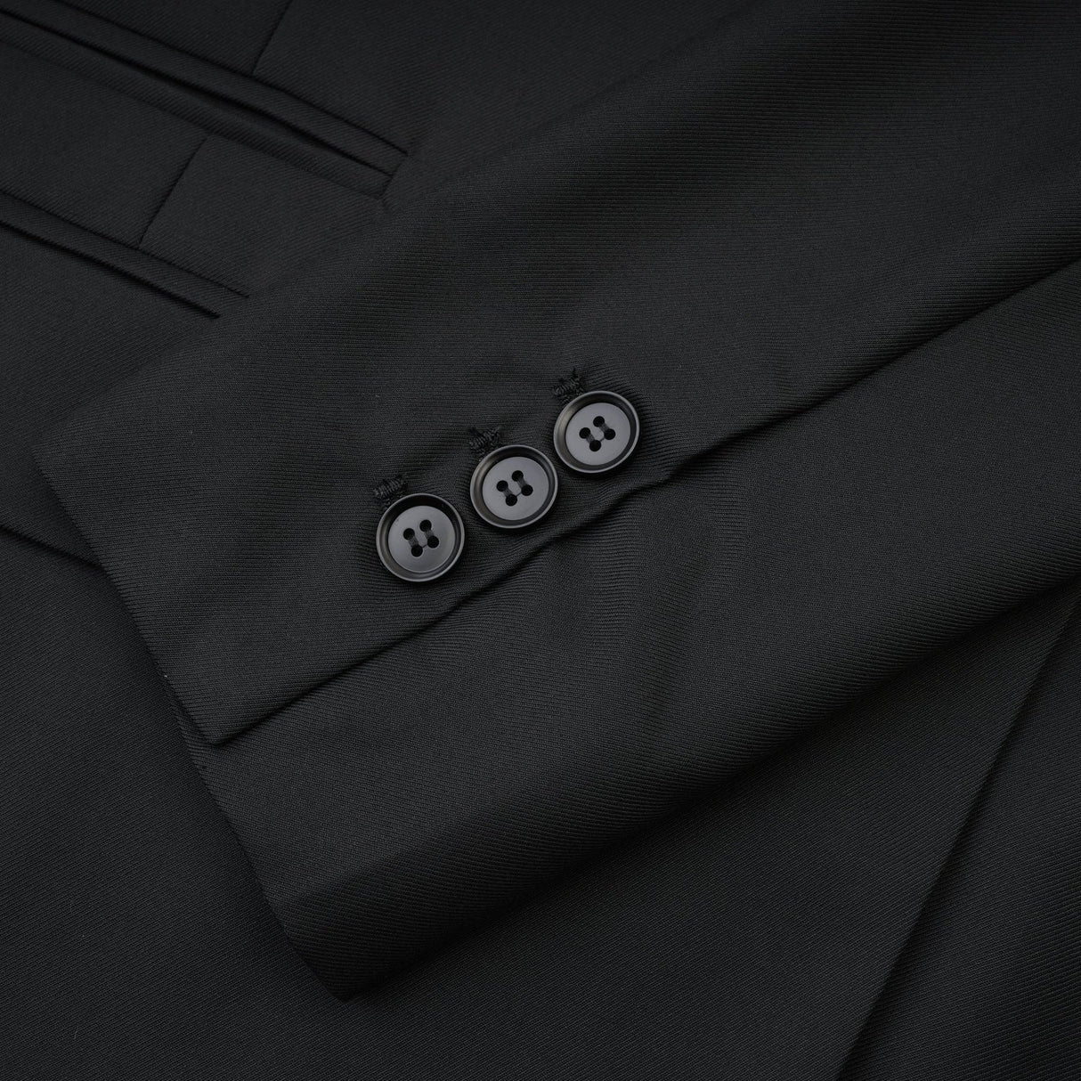 Luciana Blazer Black Wool Double Breasted Cinched & Padded