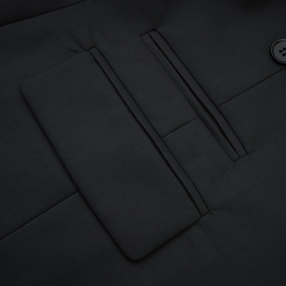 Luciana Blazer Black Wool Double Breasted Cinched & Padded