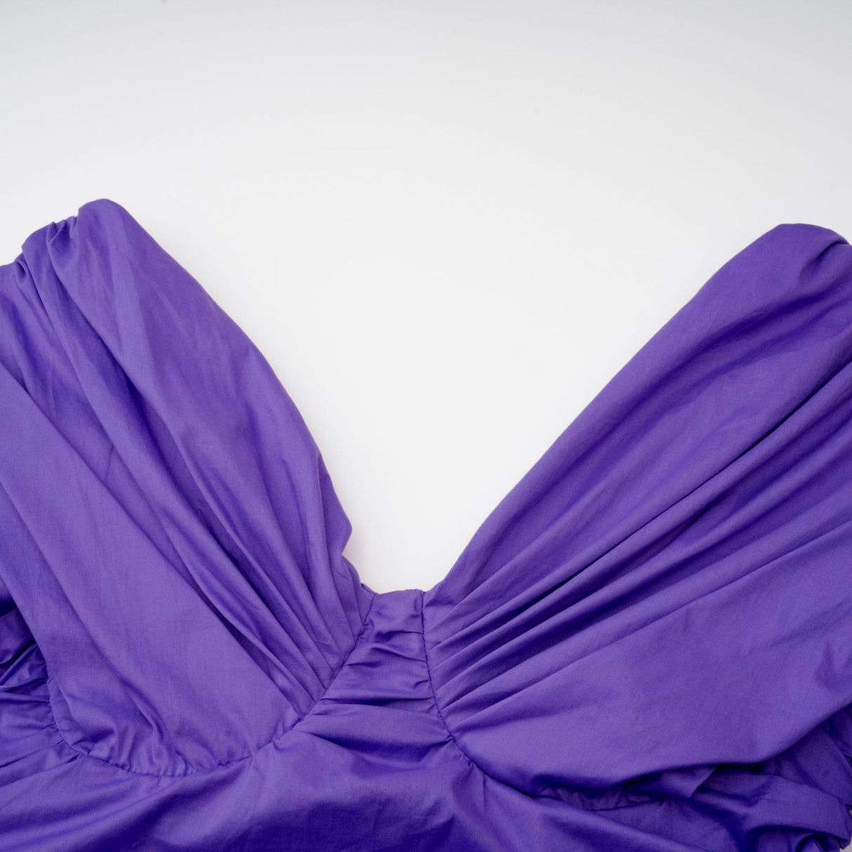 Lucy Mini Dress Ruched Off Shoulder Purple Chic Stretchy