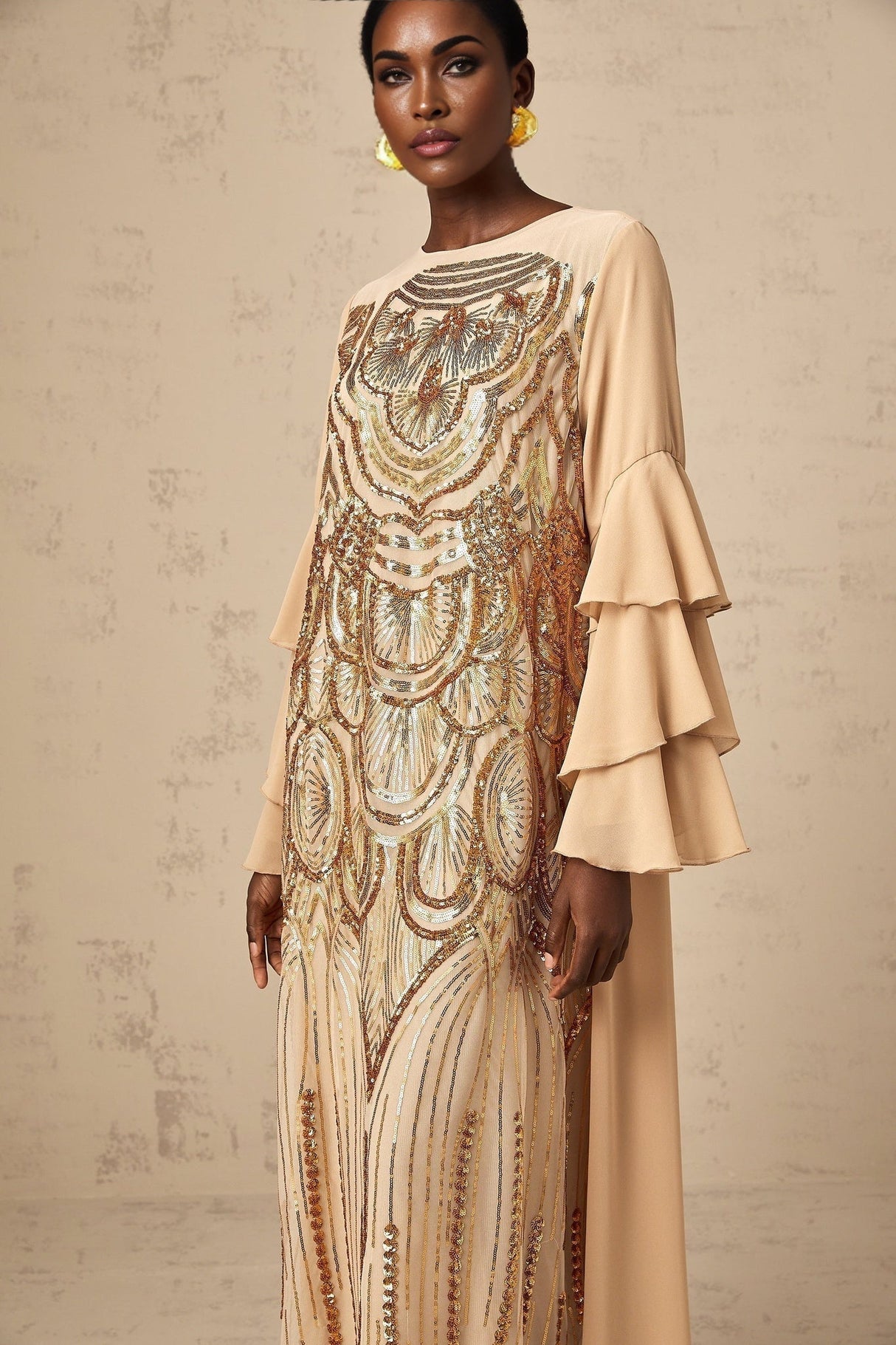 Mackenzie Gold - tone Maxi Dress