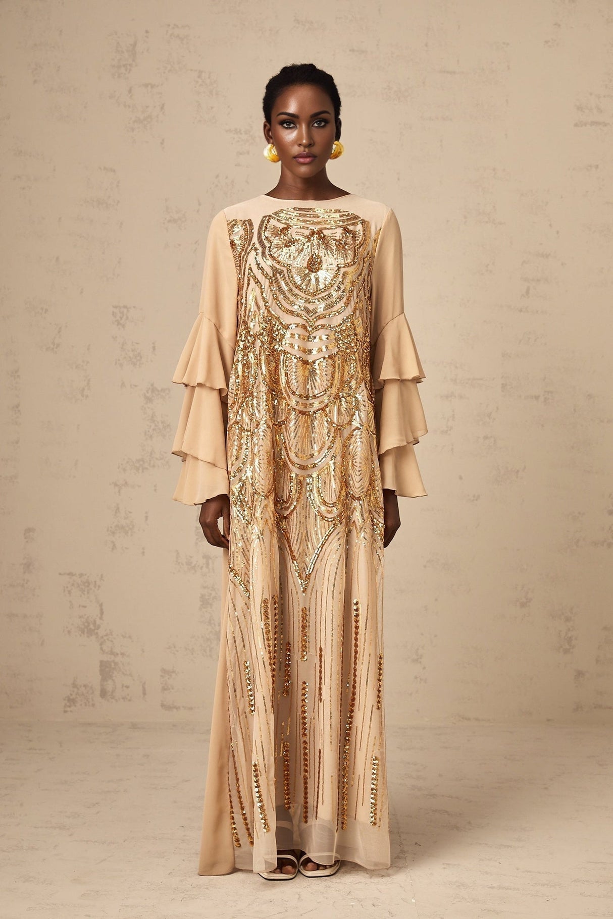 Mackenzie Gold - tone Maxi Dress