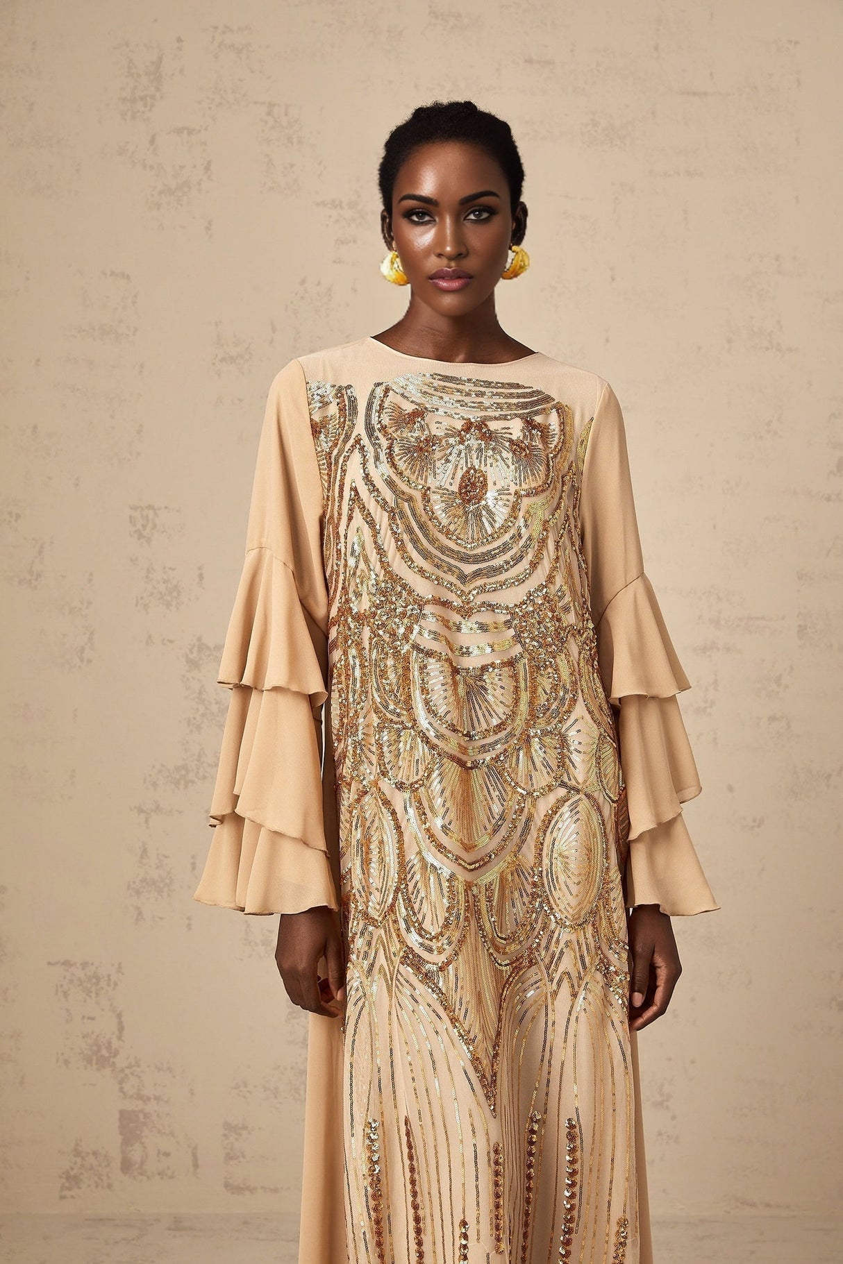 Mackenzie Gold - tone Maxi Dress