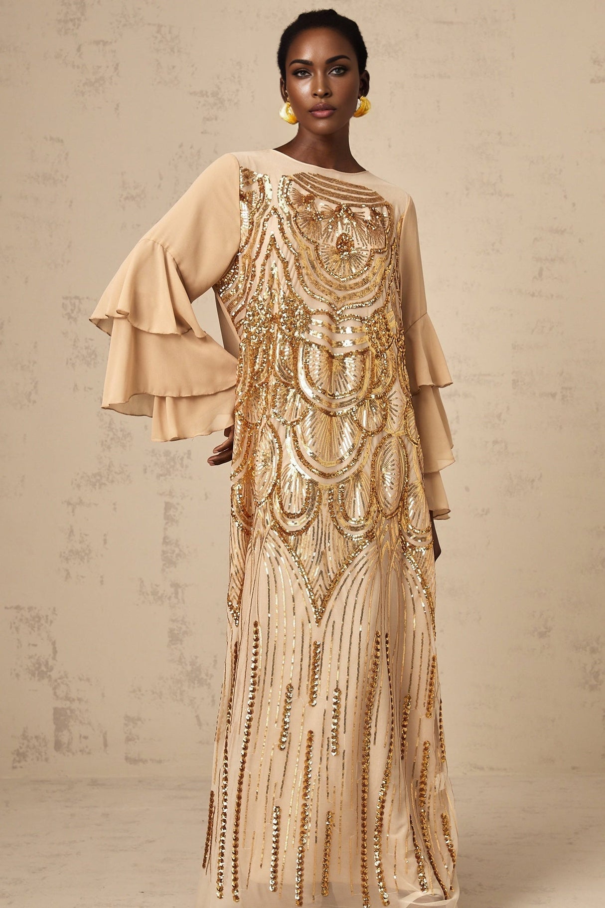 Mackenzie Gold - tone Maxi Dress
