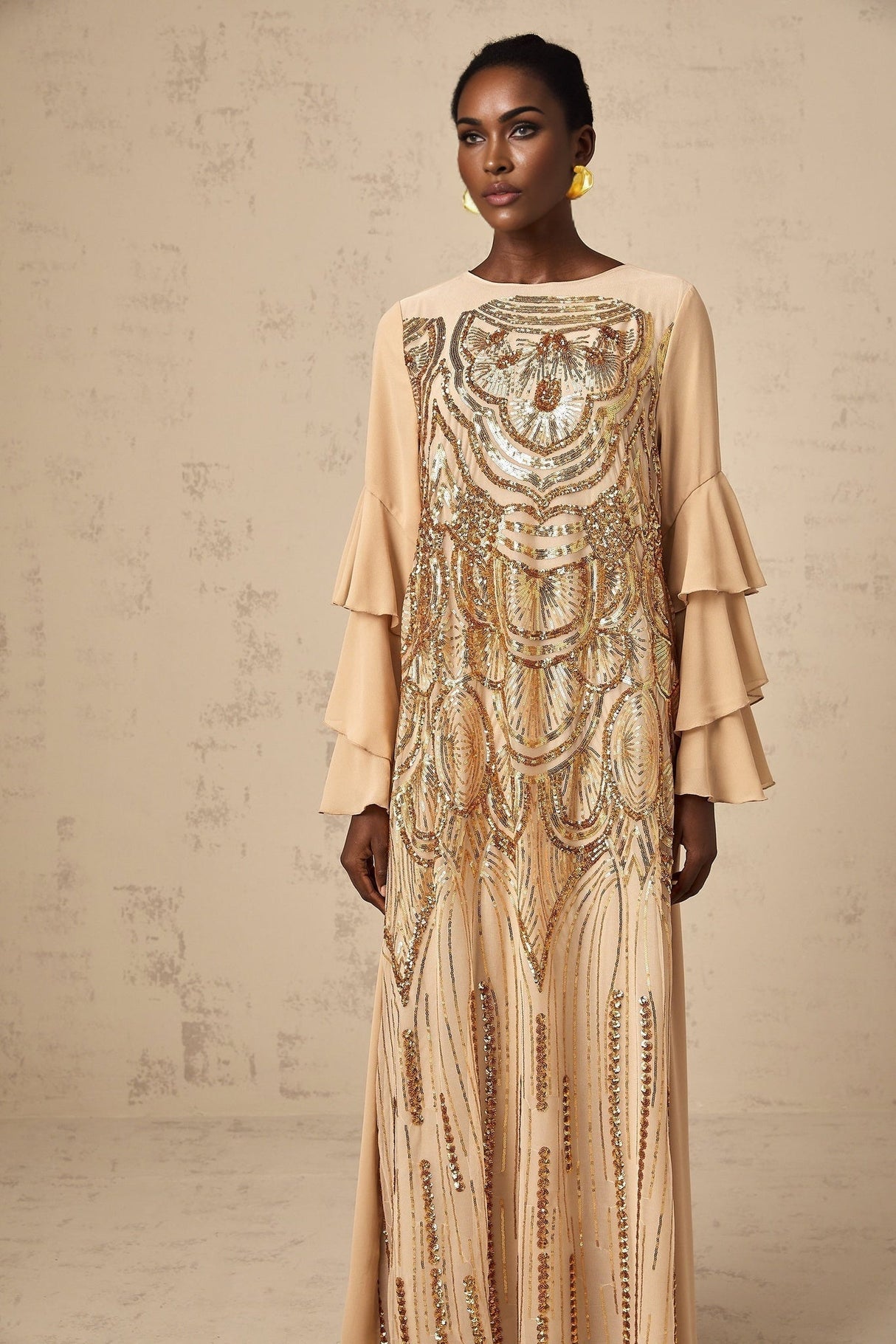 Mackenzie Gold - tone Maxi Dress