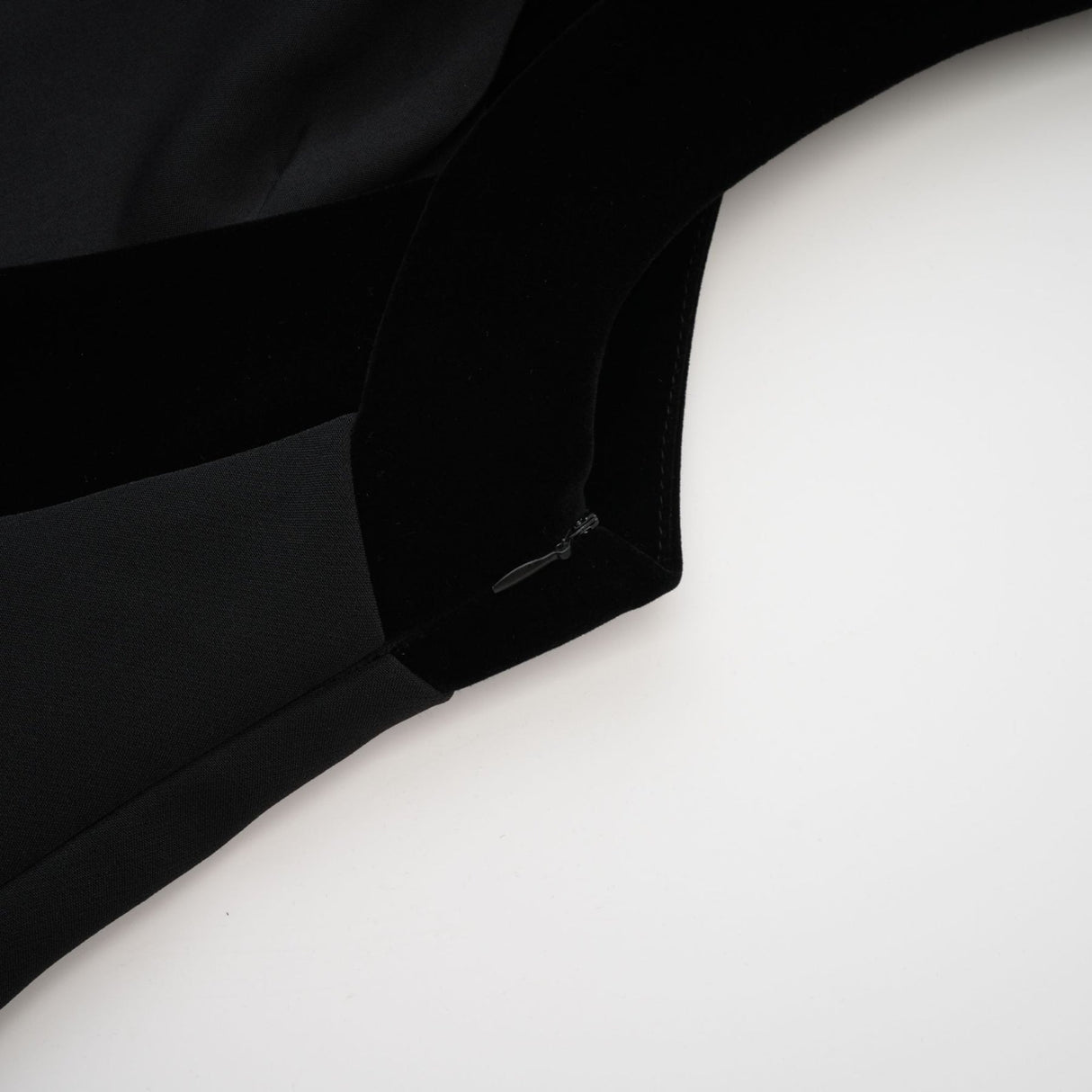 Madelyn Mini Dress Black Wool Velvet Bow Low Back