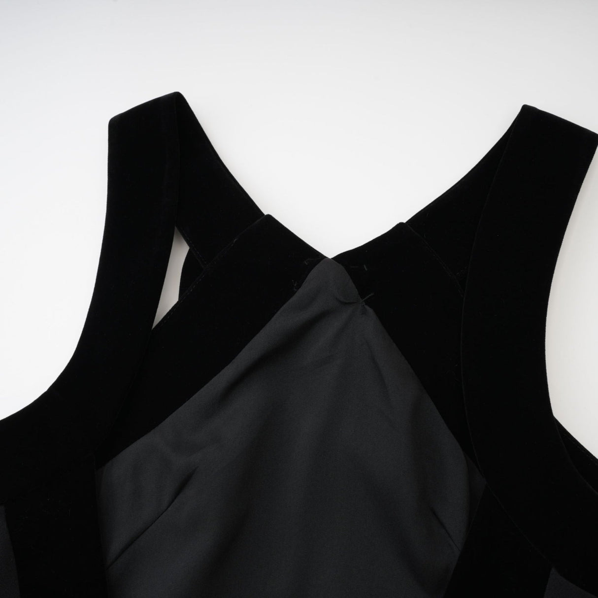 Madelyn Mini Dress Black Wool Velvet Bow Low Back