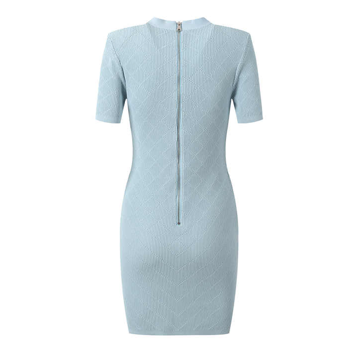 Maeve Dress - Slim Fit - Button - Front Design - Tailored Curve - Enhancing Fit - Metallic Button Accents