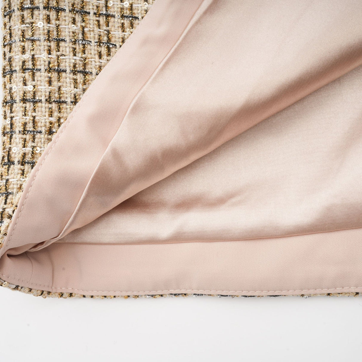 Maeve Jacket & Skirt Gold Tweed Sequin Set