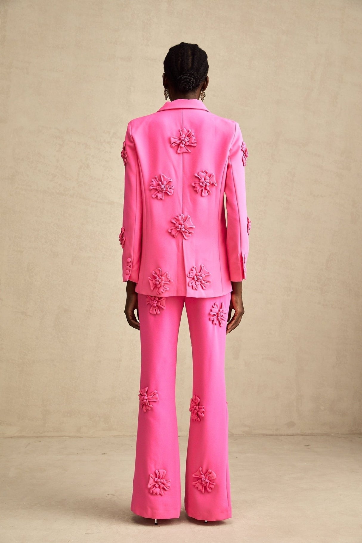 Maeve Jacket & Trousers Pink Floral Matching Set