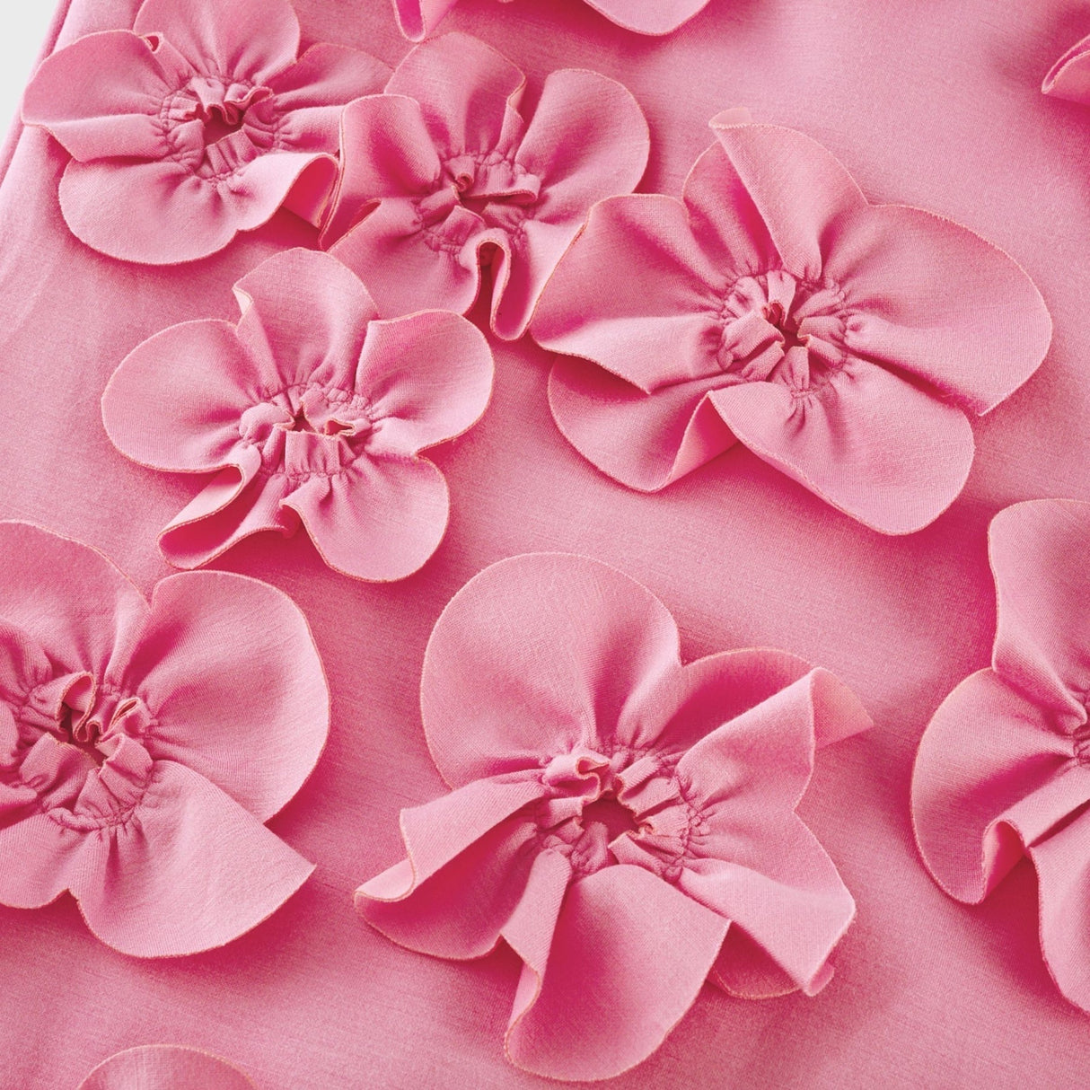 Magali Pink Sleeveless Maxi Dress With 3D Floral Appliqués and Pockets