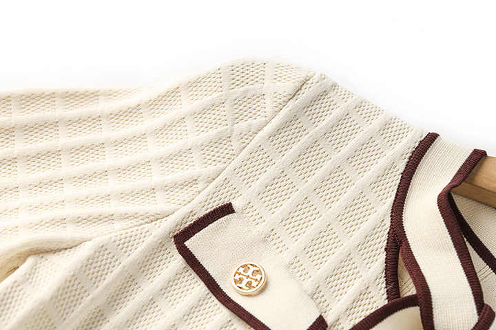 Maia Dress - Tailored Bodice - Flared a - Line Skirt - Elegant Knit Texture - Cinched Waist - Bow - Tie Detail