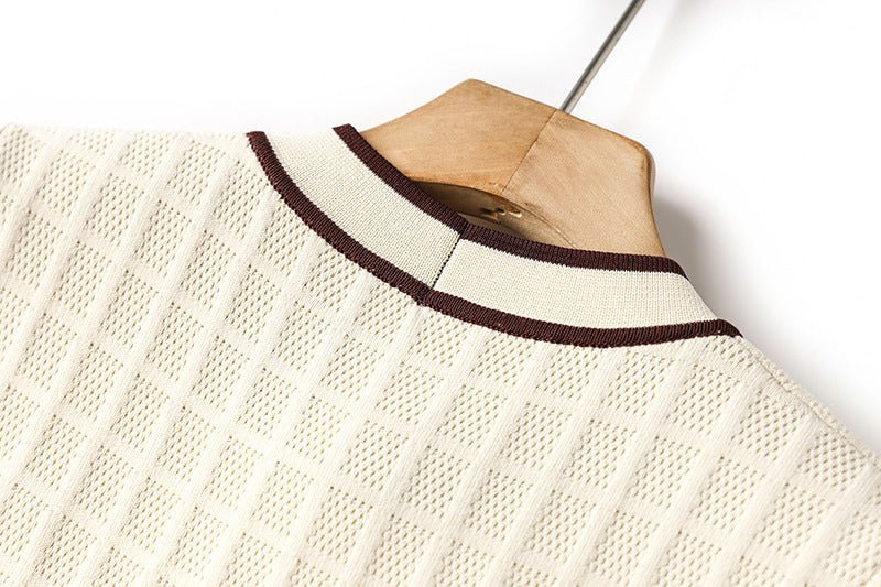 Maia Dress - Tailored Bodice - Flared a - Line Skirt - Elegant Knit Texture - Cinched Waist - Bow - Tie Detail