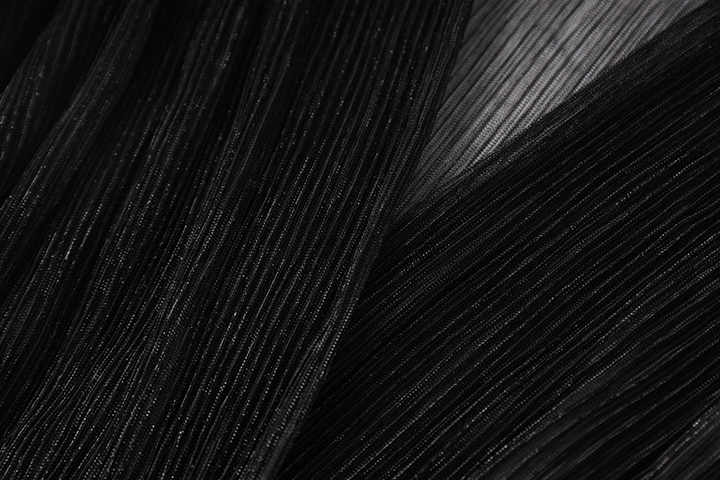 Maia Maxi Dress - Layered Design - Pleated V - neckline - Fitted Bodice - Flared Skirt - Sheer Details