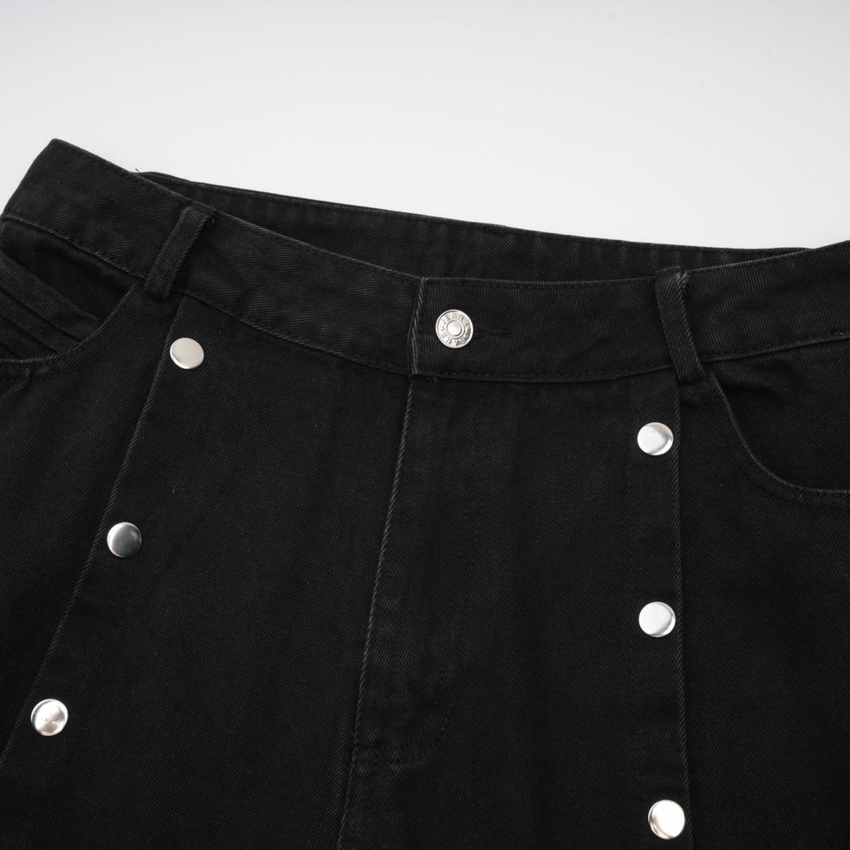Malaya Jeans Black Buttoned Wide Leg