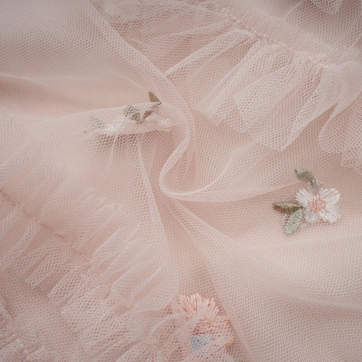 Malia Midi Dress Floral - Embroidered Tiered Ruffle & Back Zipper