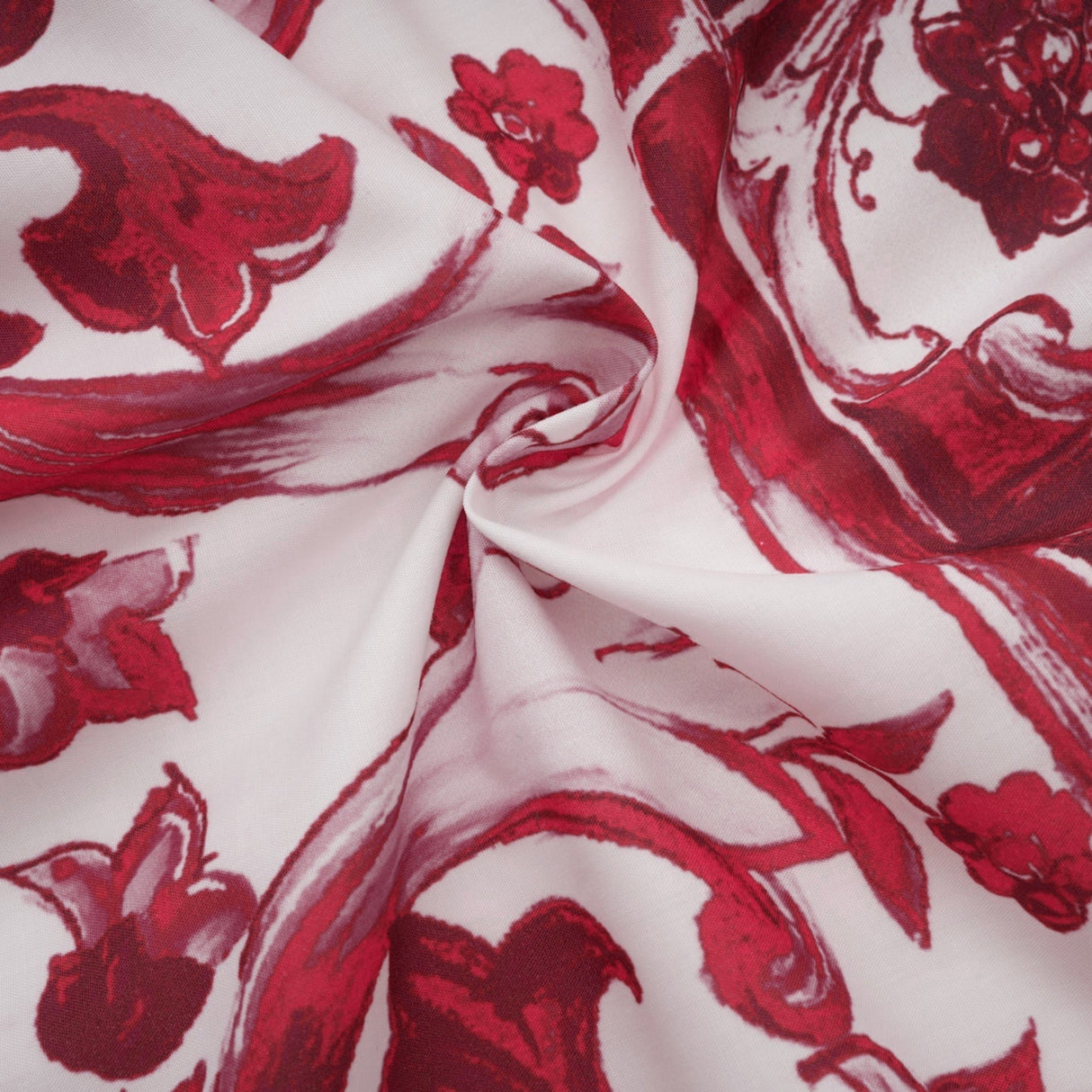 Malia Mini Dress Red & White Graphic Print Flare