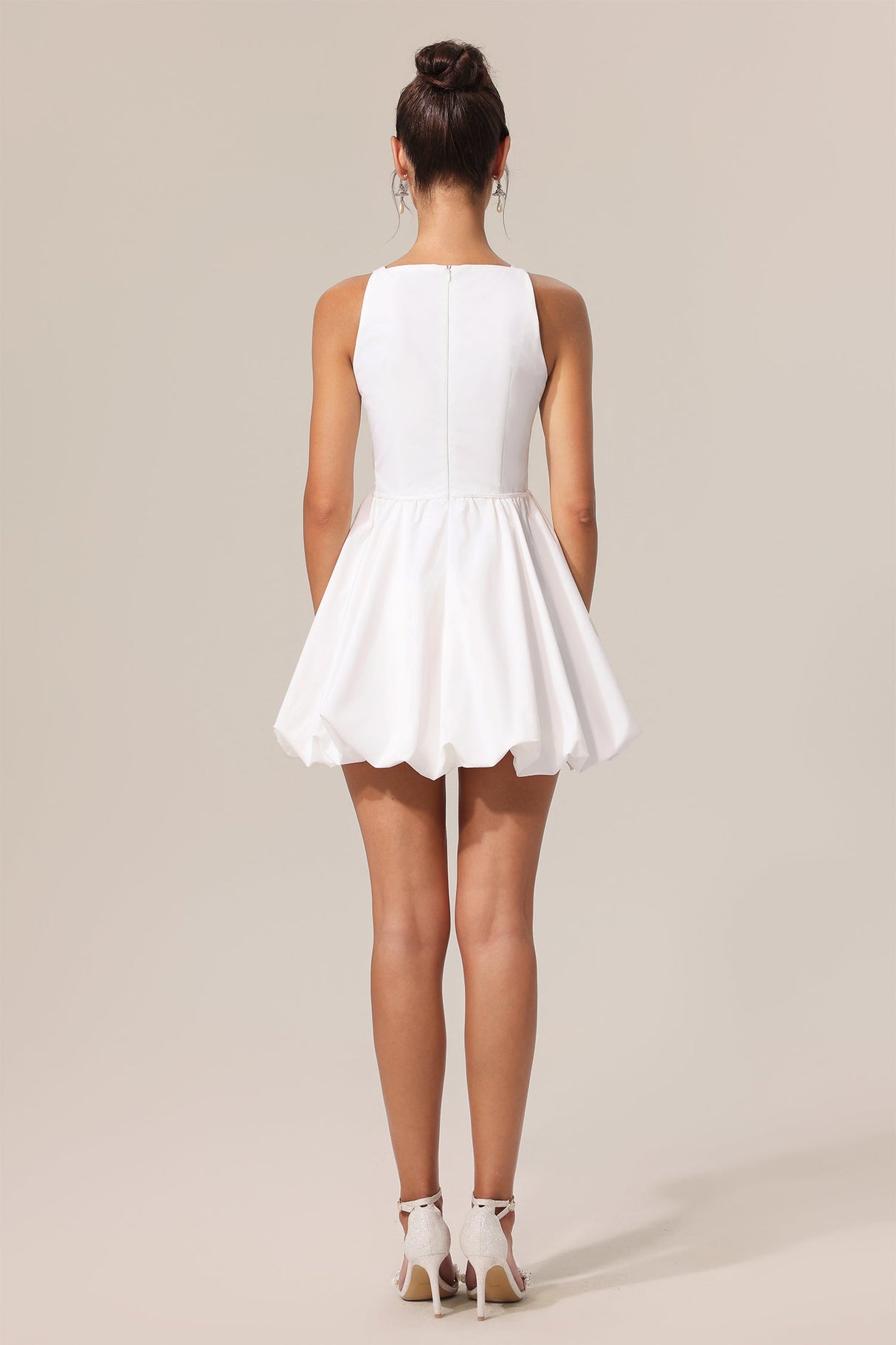 Malia White Sleeveless Hollow Out Dress