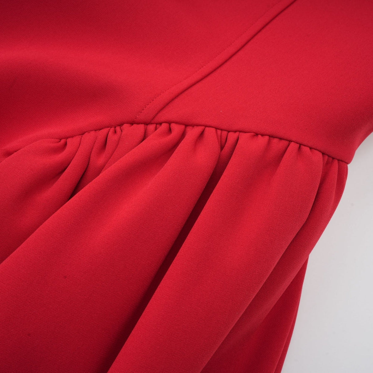 Mariangela Mini Dress Red Crystal Pleated Thigh Length