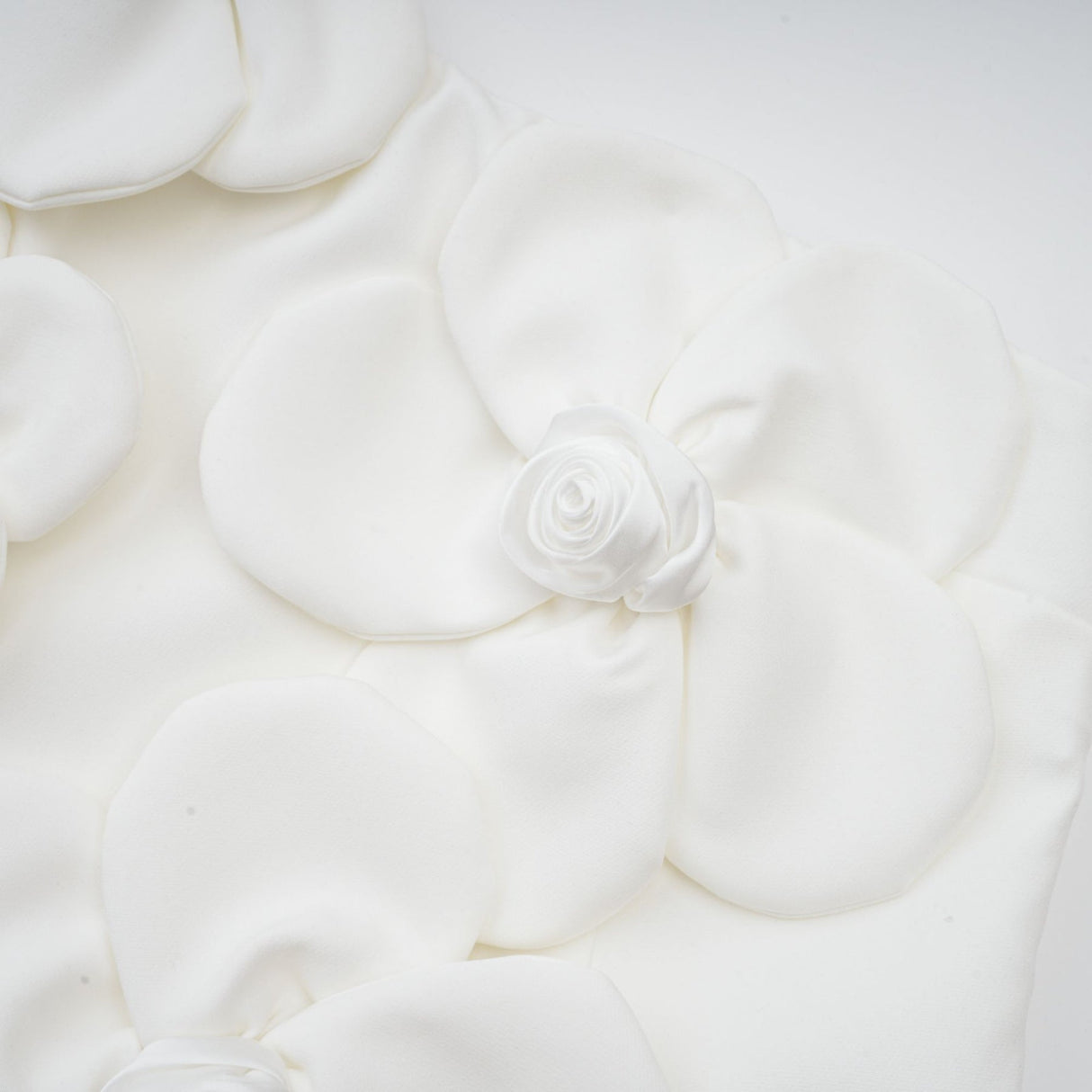 Mariarosa Mini Dress Mariarosa White Faux Flower Tie Side Zip