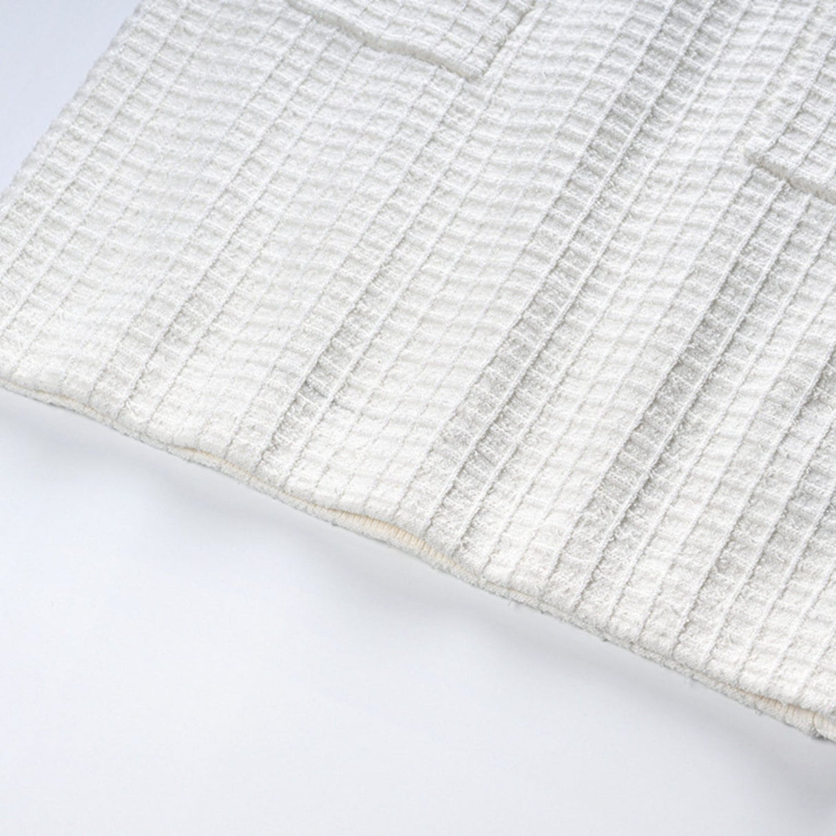 Mariella Jacket & Skirt White Waffle Knit Set