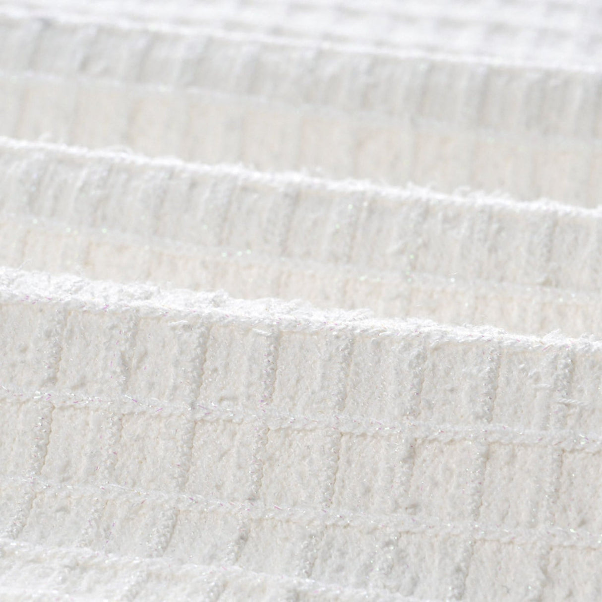 Mariella Jacket & Skirt White Waffle Knit Set