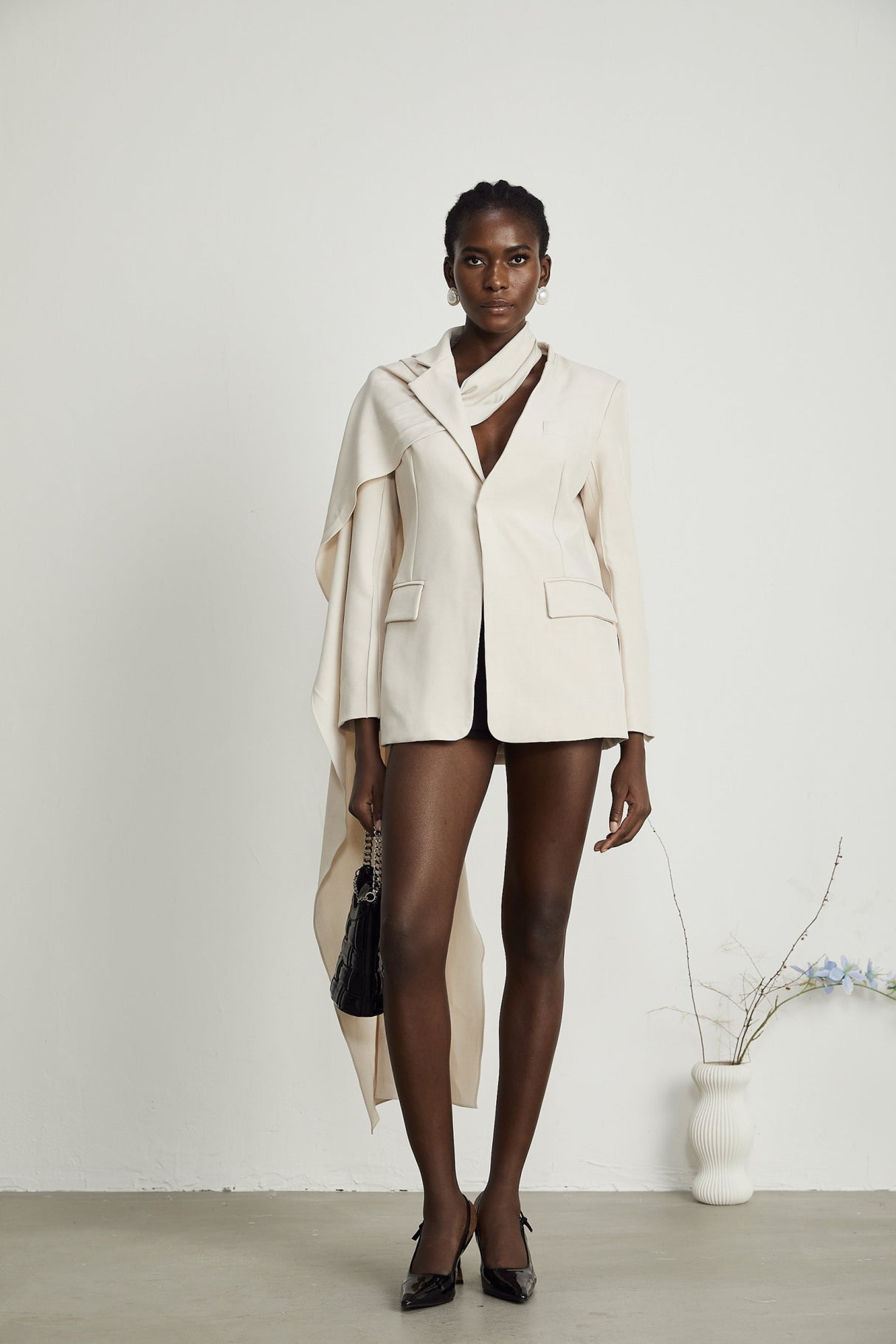 Marina Classic Jacket with Scarf Detailing