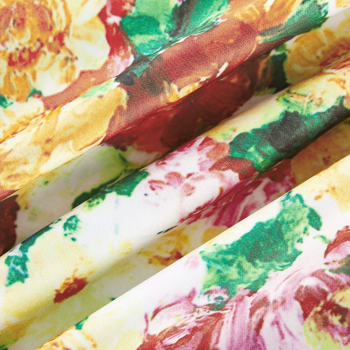 Marina Mini Dress Floral ALine Square Neck Chic