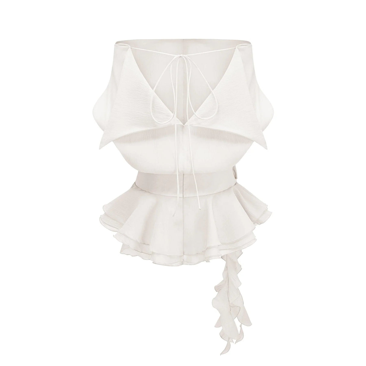 Marina Mini Dress White Floral Appliqu Off - shoulder Founce Tiered Skirt