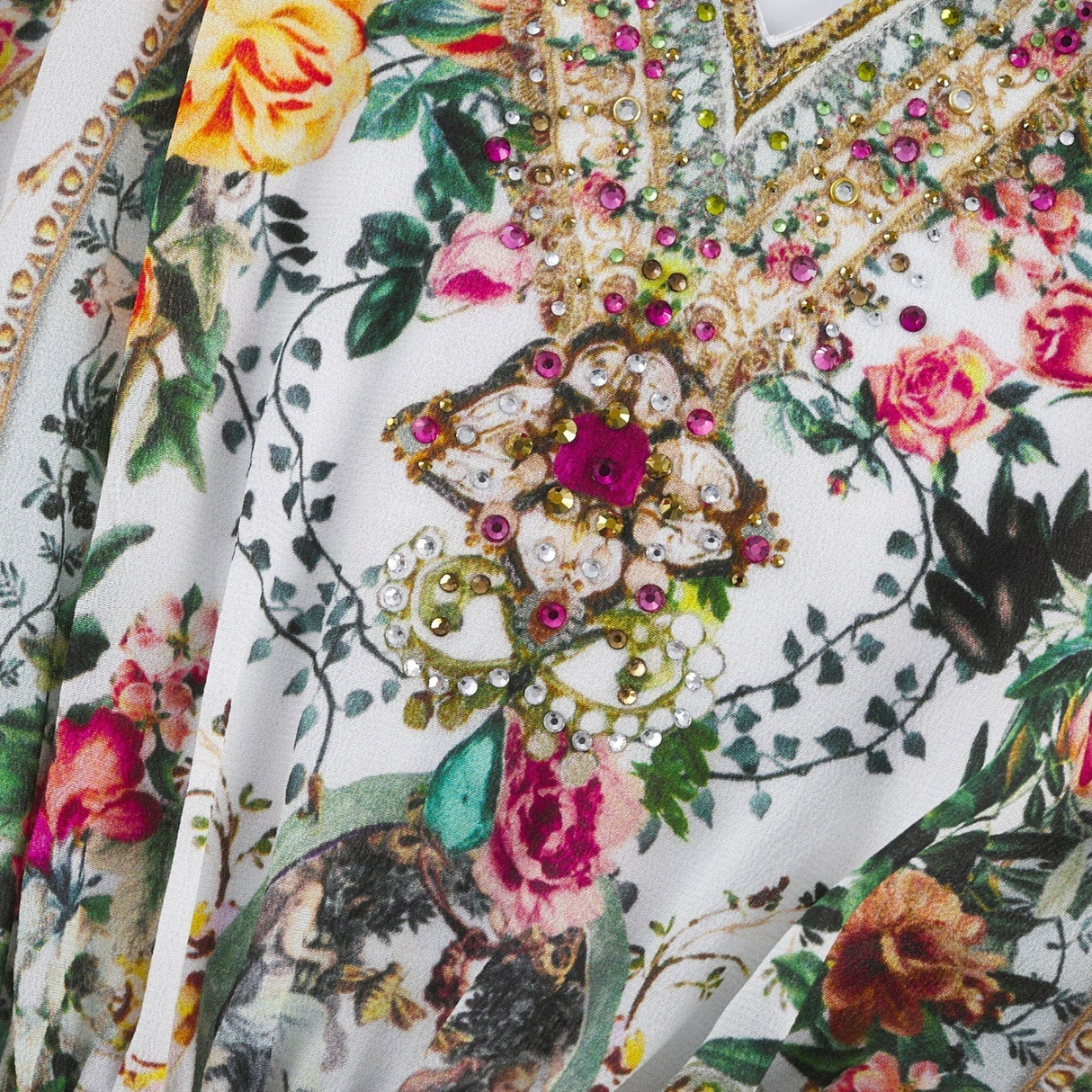 Mariuccia Mini Dress Renaissance Romance Ruffle & Crystal