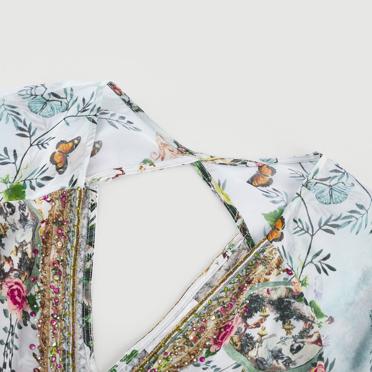 Mariuccia Mini Dress Renaissance Romance Ruffle & Crystal