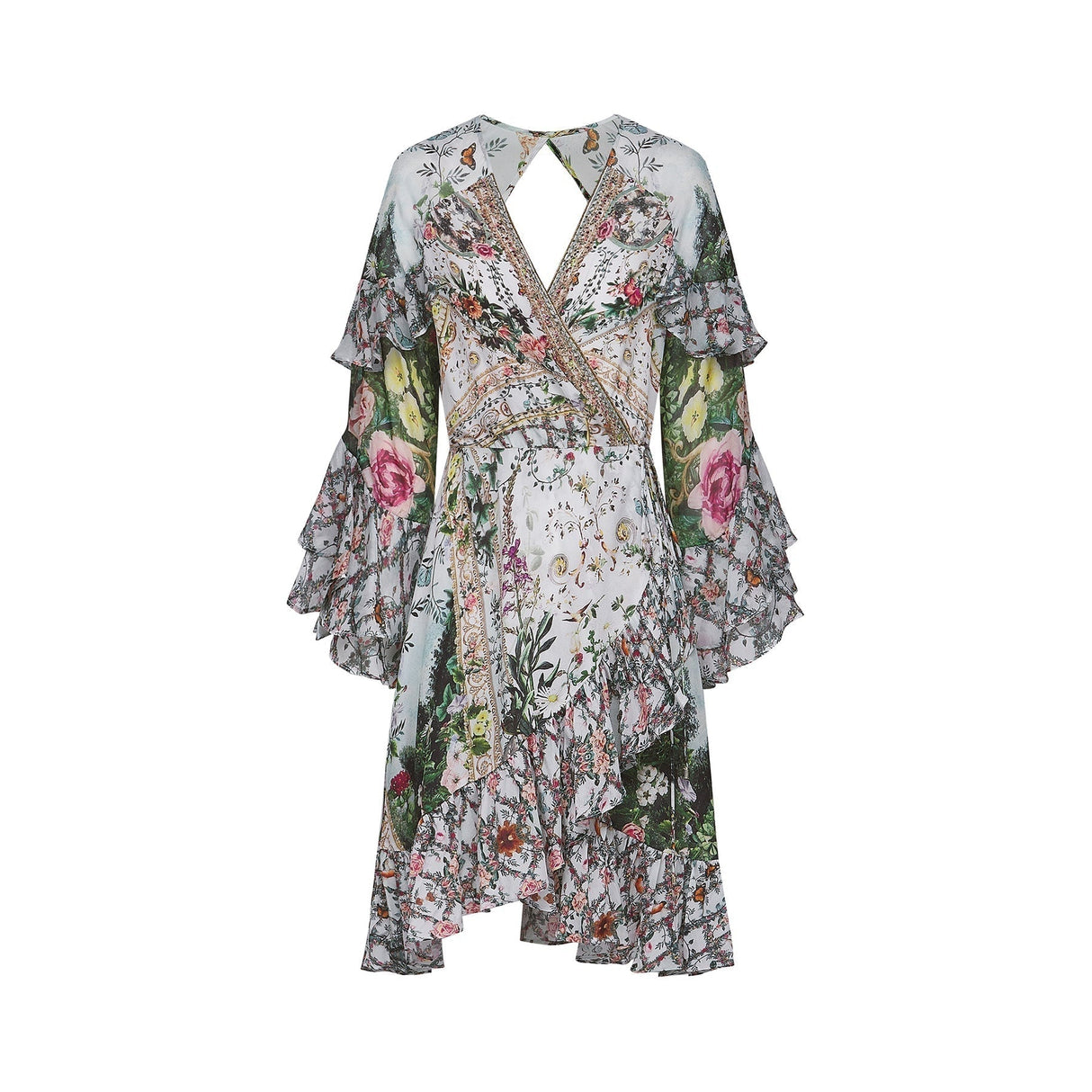 Mariuccia Mini Dress Renaissance Romance Ruffle & Crystal