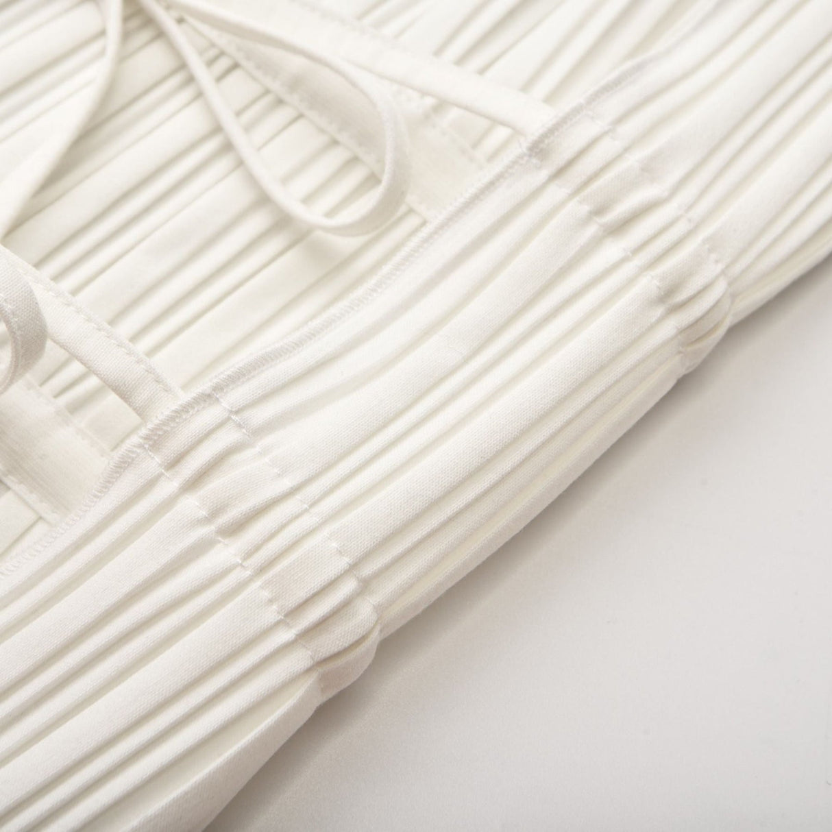 Mariuccia Skirt & Top Set White Pleated Open Back & Slit