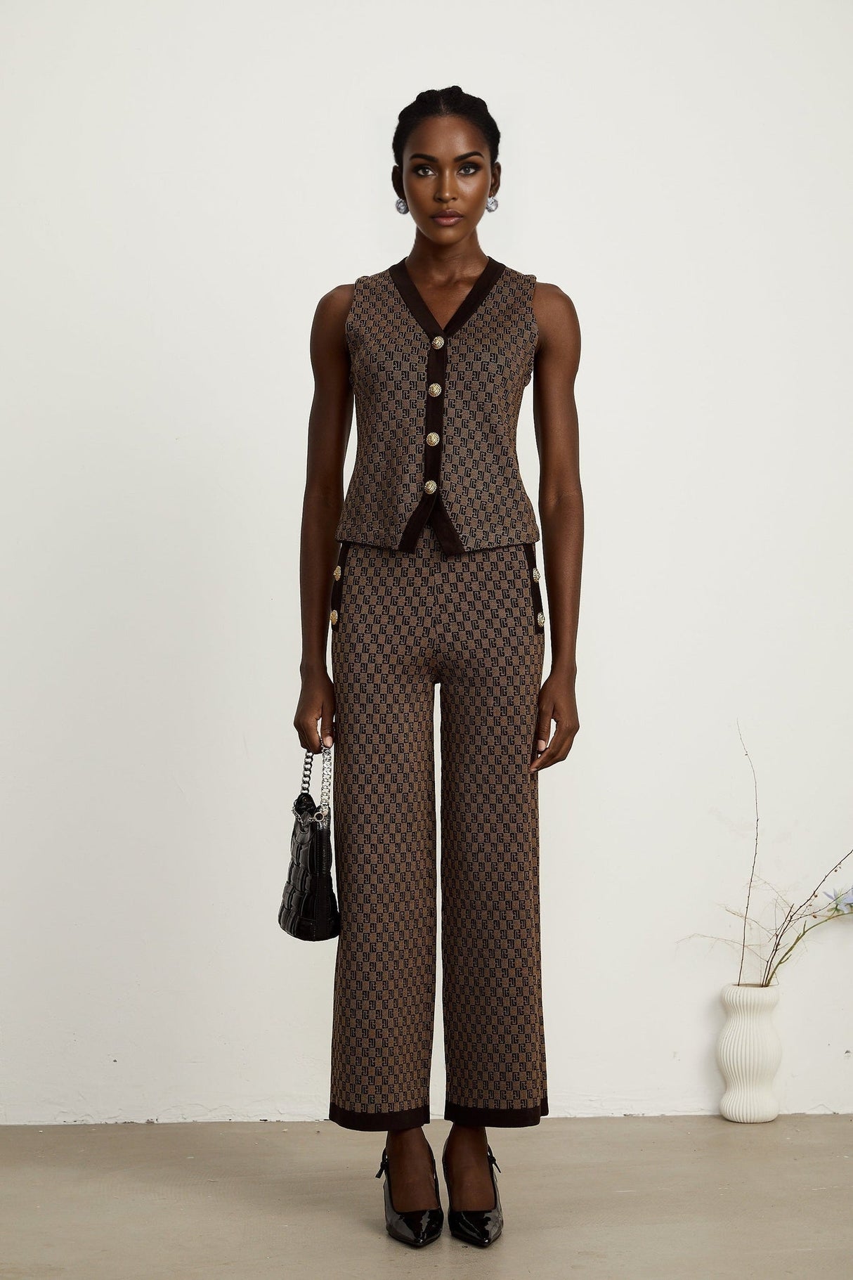 Marley Top & Trousers Monogram Jacquard Matching Set