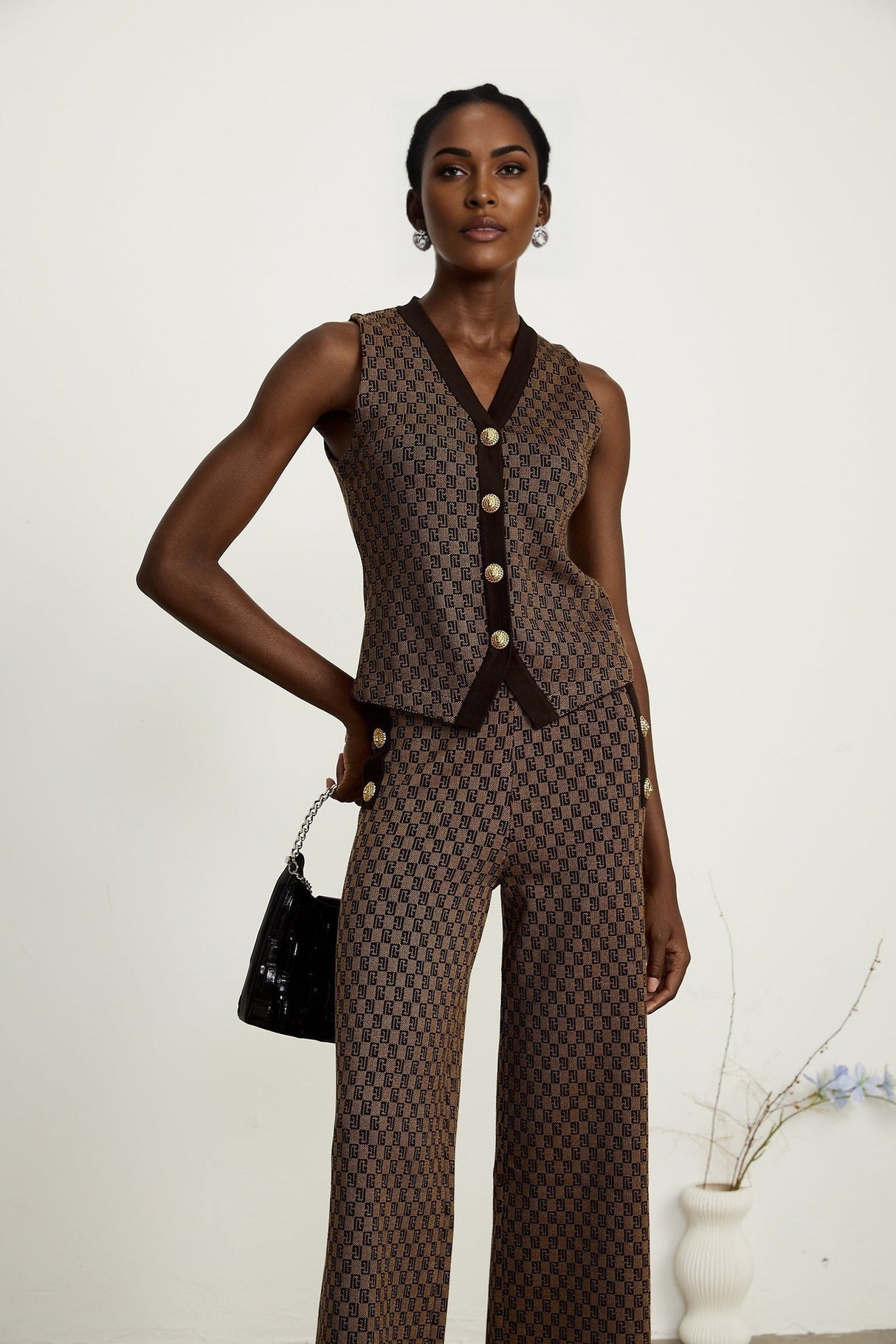 Marley Top & Trousers Monogram Jacquard Matching Set