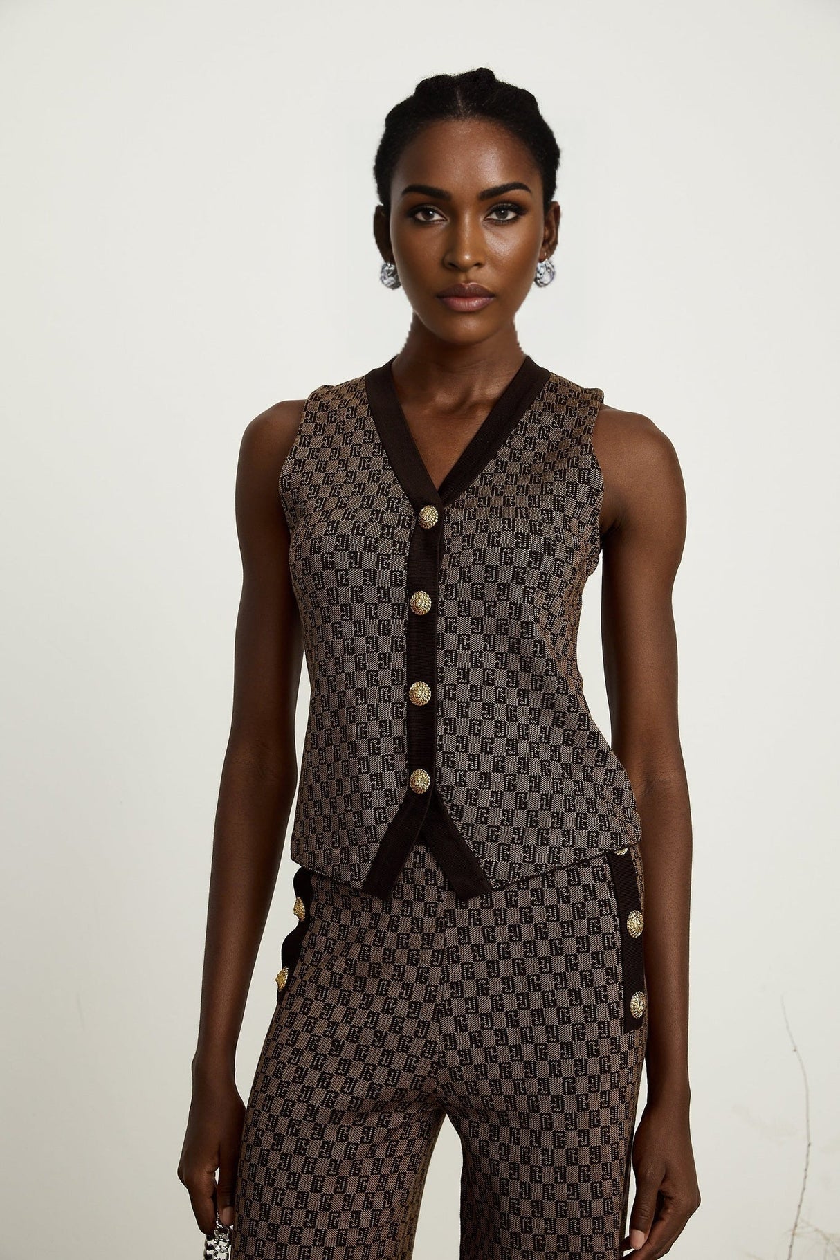 Marley Top & Trousers Monogram Jacquard Matching Set