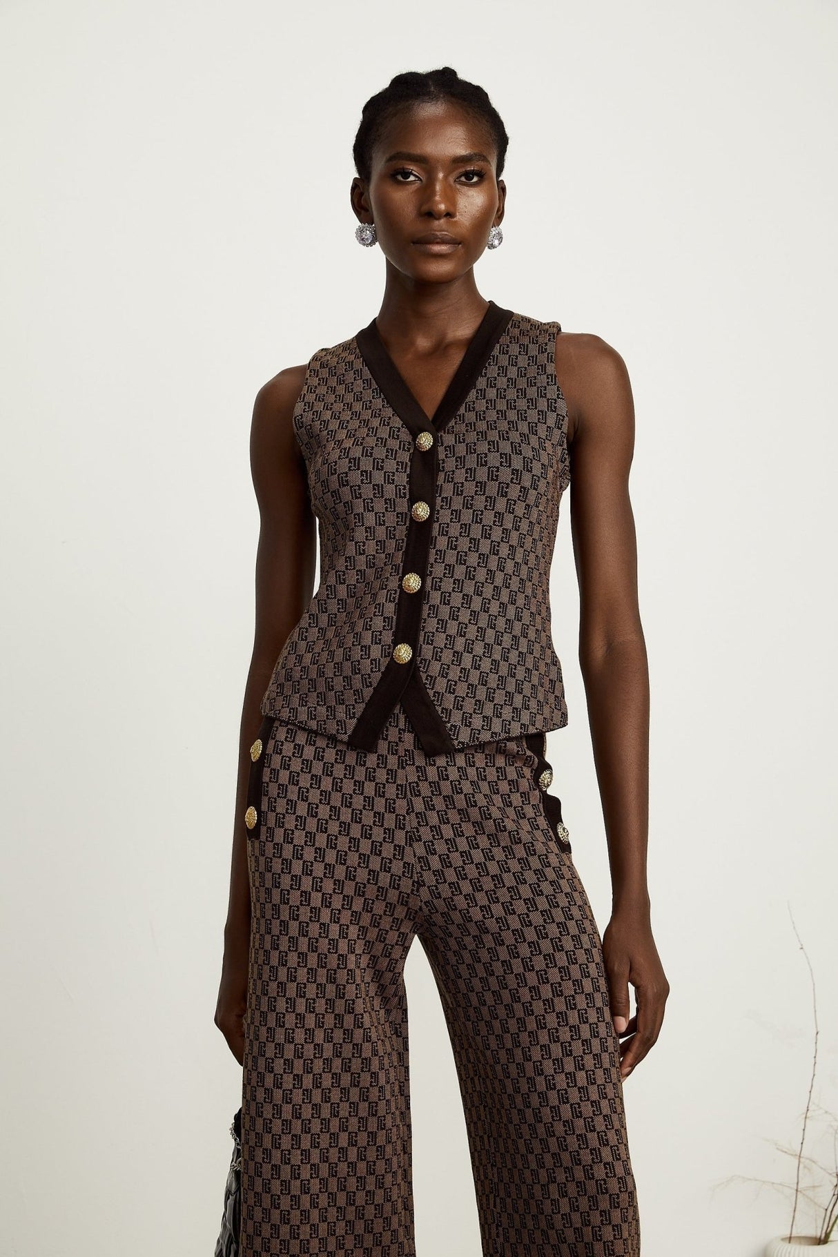 Marley Top & Trousers Monogram Jacquard Matching Set