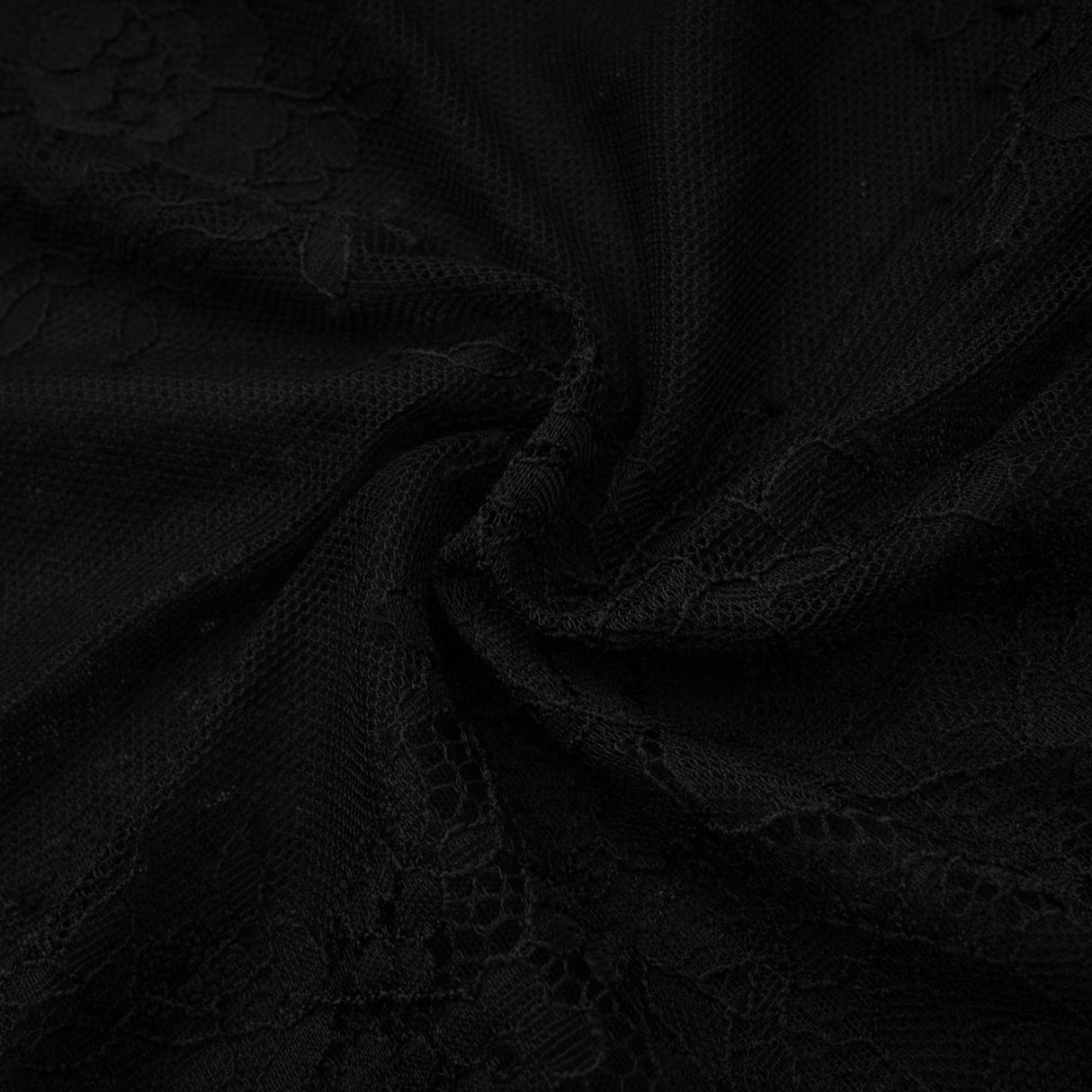 Marta Maxi Dress in Black - Asymmetrical Crossover Style with Lace Overlay & Crystal Embellishments